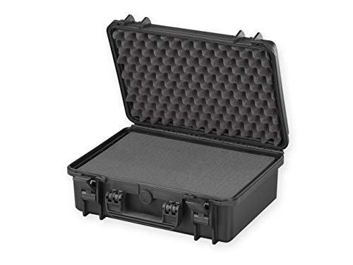 Gima Case 430, Valigia In Plastica, Dimensione Media, Ermetica E Resistente, Con Inserti In Spugna Interna, Colore Nero, Certificata Ip67