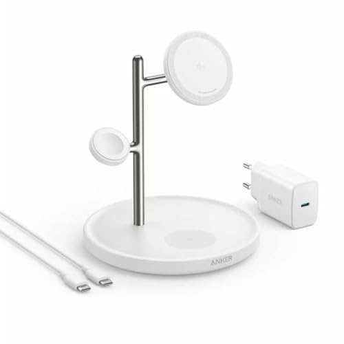 Anker Stacja Magnetyczna Maggo 15W 3-In-1 Biała