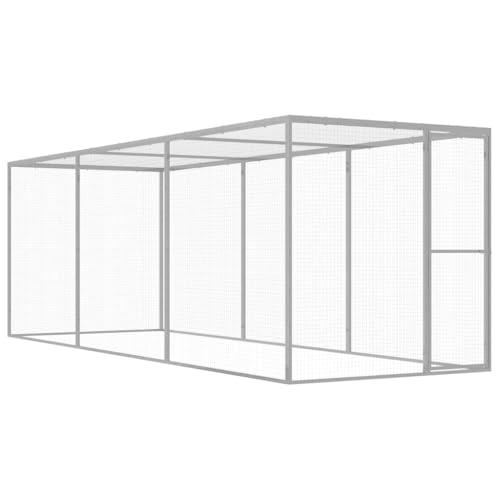 Vidaxl Gabbia Per Gatti 4,5 X 1,5 X 1,5 M Acciaio Zincato