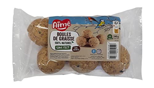Aime Palline Di Grasso Per Uccelli Del Cielo, 6 Pezzi (540G)