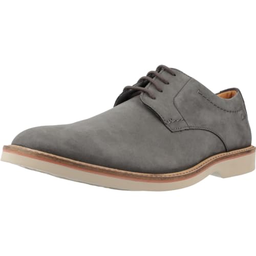 Clarks Atticus Lt Lace, Oxford Uomo, Dark Grey Nubuck, 45 Eu