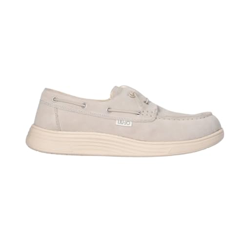 Mocassino Uomo Liu Jo Nude Riva01 Scarpe Camoscio Con Sottopiede Fondo Eva Ultra Light 4.5 Cm (Beige, Sistema Taglie Calzature Eu, Adulto, Uomo, Numer