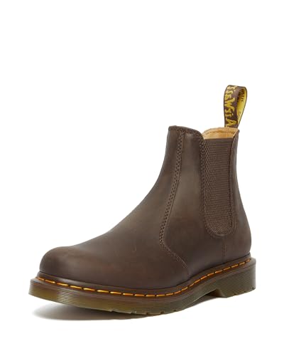 Dr Martens Chelsea Boot, Anfibi Unisex-Adulto, Dark Brown Crazy Horse, 44 Eu