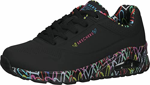 Skechers Uno Loving Love, Scarpe Da Ginnastica Donna, Nero, 38 Eu