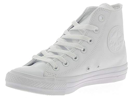 Converse Mandrini Ct As Hi Nucleo Mono Bianco In Pelle In Pelle 1T406 Mono Weiss, Taglia:46