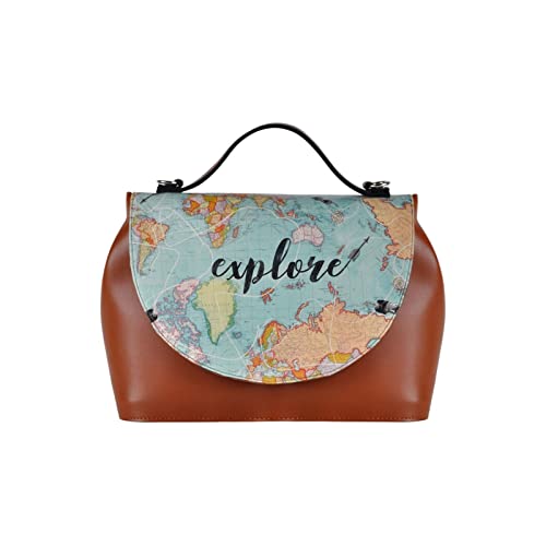 Dogo Femme Cuir Vegan Brun Fait Main Et Mode Sac À Main - Explore Motif