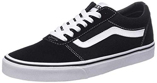 Vans Ward, Sneaker Uomo, Suede Canvas Black White, 42.5 Eu