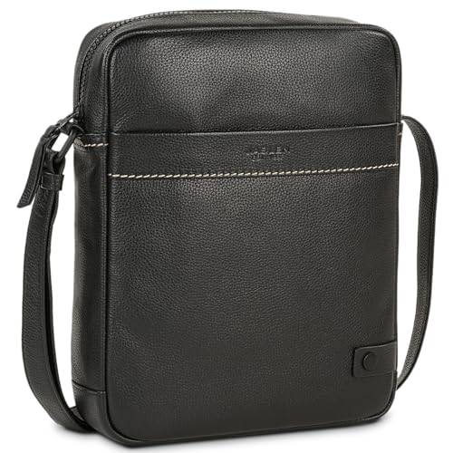 Jaslen - Borsello Uomo Tracolla Pelle - Borsellino Uomo Tracolla In Materiale Pelle Impermeabile - Borsello Uomo Pelle Con Cinturino Regolabile - Trac