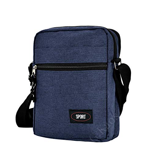 Gloria Kaos Borsa Borsello Uomo Tracolla Regolabile Tessuto Tecnico Moderno (Gk-A001-Blue)