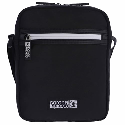 Coronel Tapiocca Bolso Bandolera Para Hombre Alvaro, Borse A Spalla Da Uomo Nero, 18X5X23 Cm
