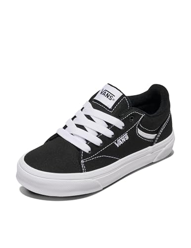 Vans Seldan, Sneaker Unisex - Bambini E Ragazzi, Canvas Black White, 34.5 Eu