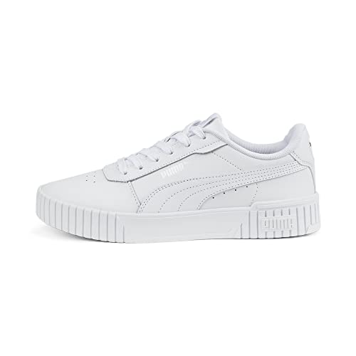 Puma Carina 2.0, Scarpe Da Ginnastica Donna, Puma White-Puma White-Puma Silver, 39 Eu