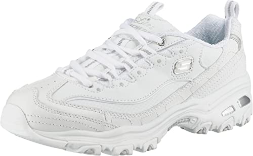 Skechers D'Lites - Fresh Start, Scarpe Donna, Bianco, 38 Eu