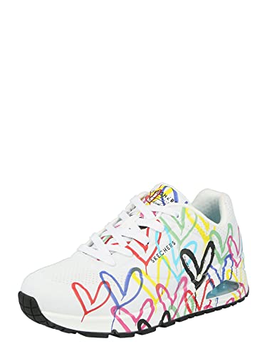 Skechers Uno Diffondere L'Amore, Scarpe Da Ginnastica Donna, Bianco, 41 Eu