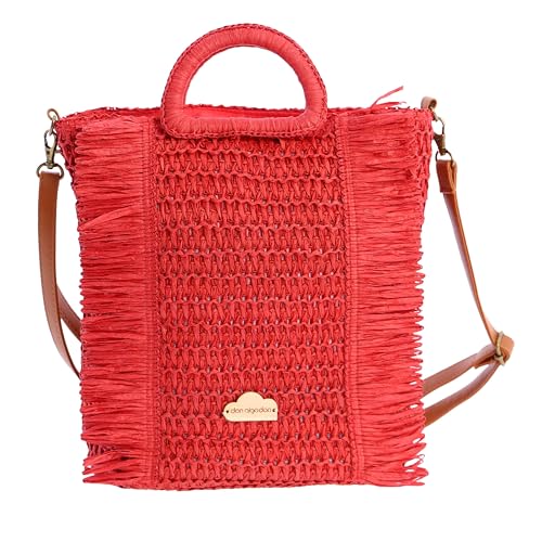 Don Algodon - Pochette Donna Paglia Con Cerniera Elegante - Borsa Spiaggia Donna - Borsa Paglia Donna - Borse Di Rafia Fatta A Mano - Borsa Paglia Mar