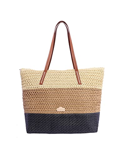Don Algodon Donna, Viaggio, Sve, Xxl Famiglia Mare Palgia-Borsa Grande-Shopping Bag-Spiaggia, Multicolore, 34X14X33 Cm