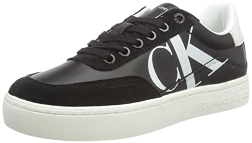 Calvin Klein Jeans Sneakers Con Suola Preformata Donna Scarpe, Nero (Black/Bright White/Silver), 40 Eu
