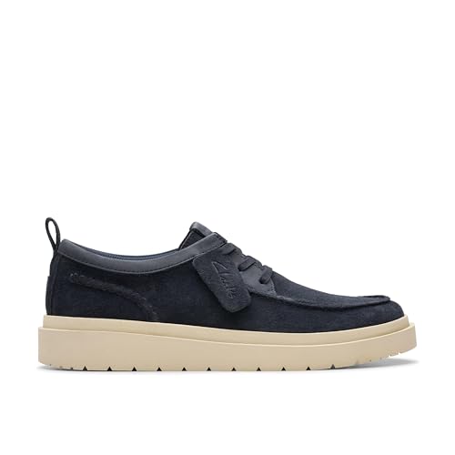 Clarks Polden Moc, Scarpe Stringate Uomo, Navy Suede, 45 Eu