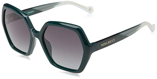 Nina Ricci Snr356, Occhiali Donna, Shiny Dark Green, 57