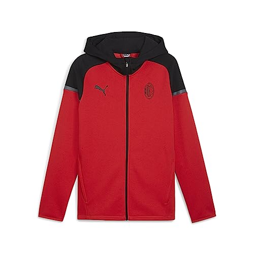 Puma Acm Casuals Hooded Jkt Giacca, For All Time Red-Puma Black, L Unisex - Adulto