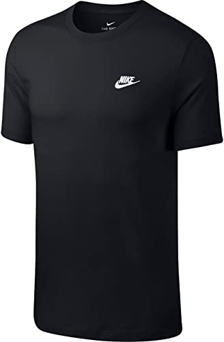 Nike M Nsw Club Tee Maglietta, Black White 01, S Uomo