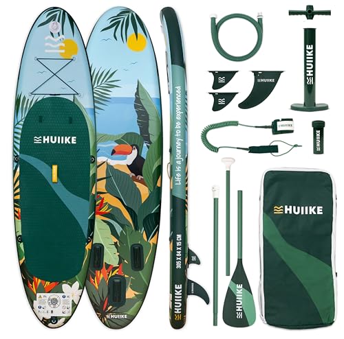 Tavola Sup Gonfiabile Adulti Con Accessori Premium - Huiike | Stand Up Paddle Board Gonfiabile Con Pagaia In Alluminio, Pompa, Leash | Tavola Da Sup C