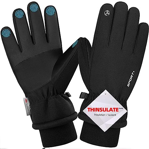Guanti Invernali, Guanti Da Ciclismo Invernali Per Uomo Donna, Guanti Moto Caldi Touch Screen Antivento Gloves Guanti Lavoro Antiscivolo Per Trekking 