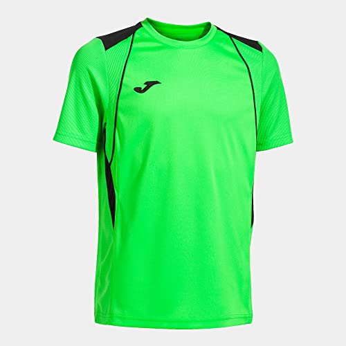 Joma Maglia A Manica Corta Uomo Championship Vii Verde Fluorescente Nero