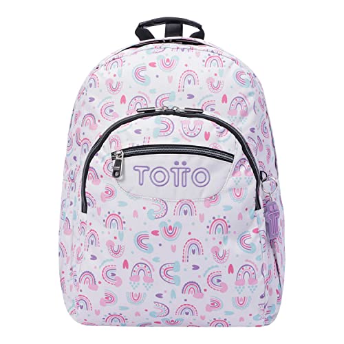 Totto - Zaino Scuola Adattabile All'Auto, Modello Acquerello, Capacità 20L, Tasca Bottiglia, Schienale Ergonomico Con Flusso D'Aria, Cinghie A S Per C