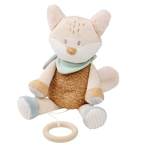 Nattou Musical Cuddly Fox Flo, Oli, Ernest, 24 Cm, Flo Mint Green