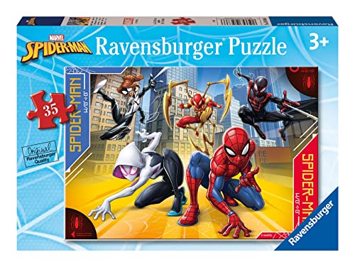 Ravensburger - Puzzle Spiderman, Collezione 35 Pezzi, Puzzle Per Bambini, Età Consigliata 3+ Anni