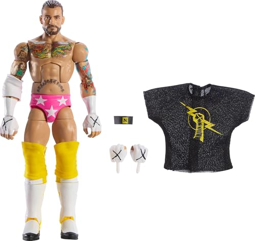 Mattel Wwe Elite Collection - Cm Punk, Personaggio Collezionabile Series 113, Action Figure Articolata E Con Mani Intercambiabili, Giocattolo Per Bamb