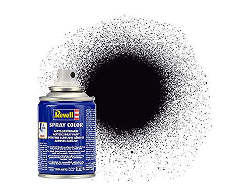 Revell 34108 34108 - Bomboletta Spray Nera Opaca, Colori In Una Pratica Bomboletta Spray Da 100 Ml