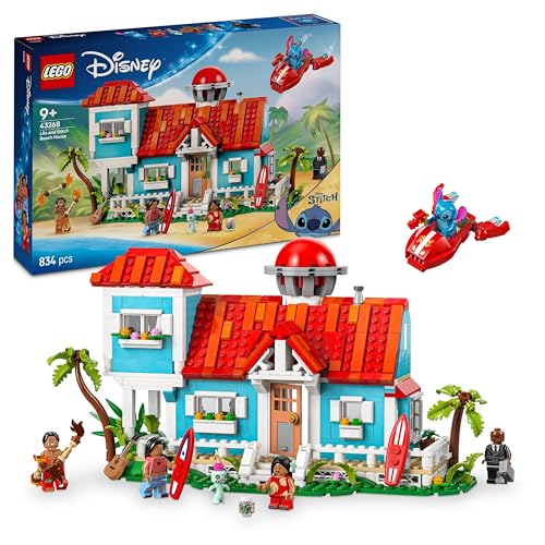 Lego | Disney Casa Sulla Spiaggia Di Lilo E Stitch - Idea Regalo Di Pasqua Per Bambine E Bambini Da 9 Anni - Giocattolo Con 6 Stanze, Osservatorio, As