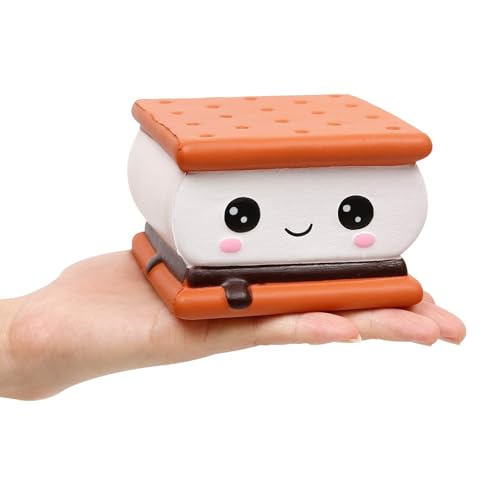 Anboor 3.7 "Squishies Panino Biscotto Kawaii Morbido Lento Aumento Profumato Sorriso Viso Squishies Sollievo Dallo Stress Kid Toys Regalo