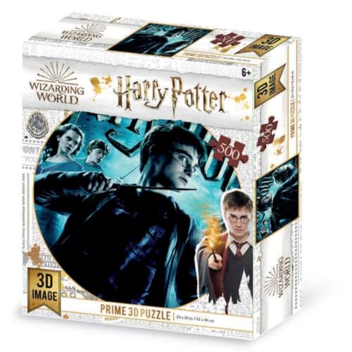 Grandi Giochi Harry Potter E Tutti I Protagonisti Della Saga Puzzle Lenticolare Orizzontale, Con 500 Pezzi Inclusi E Confezione Con Effetto 3D Pu10200