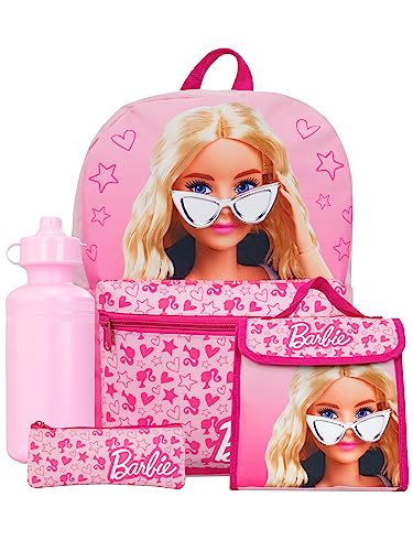 Barbie Zaino Zainetto, Astuccio, Porta Pranzo, Bottiglia Acqua | Zainetto Bimba | Rosa