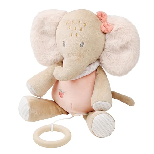 Nattou Musical Cuddly Elephant Flo, Oli, Ernest, 24 Cm, Oli Pink