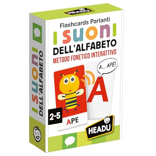 Headu - Flashcards Parlanti I Suoni Dell'Alfabeto, Con Il Metodo Fonetico Interattivo, Un Gioco Educativo Per Bambini Dai 2 Ai 4 Anni, Made In Italy
