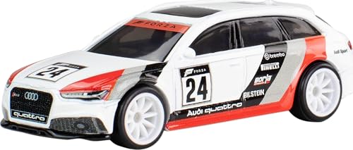 Hot Wheels Forza Motor Die Cast Modellino Auto 17 Audi Rs 6 Avant N° 24 Scala 1:64 - Lunghezza 7Cm Hvj47