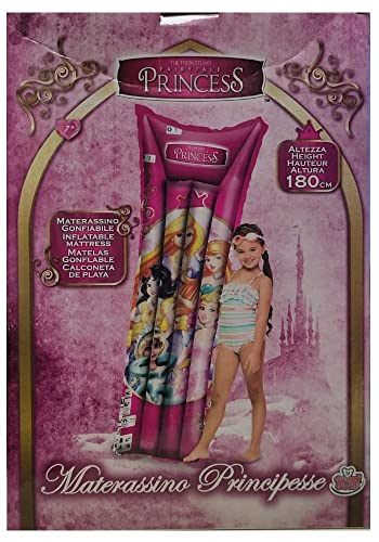 Grandi Giochi - Principesse Materassino Gonfiabile Per Bambini, 180 X 70 Cm