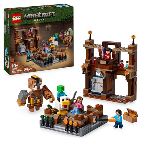 Lego Minecraft Magione Della Foresta: Ring Di Combattimento - Giocattolo Da Costruire Interattivo Con I Personaggi Di Steve, Baby Zombie, Garret E Hen