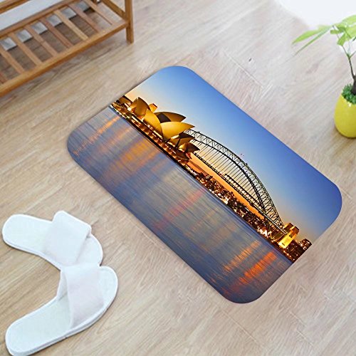 Binpon123 Flannel Microfiber Door Mat Rug Sydney September The Sydney Opera House Viewed From Circular Quay In Sydney Australia On 24 X 36 Inch