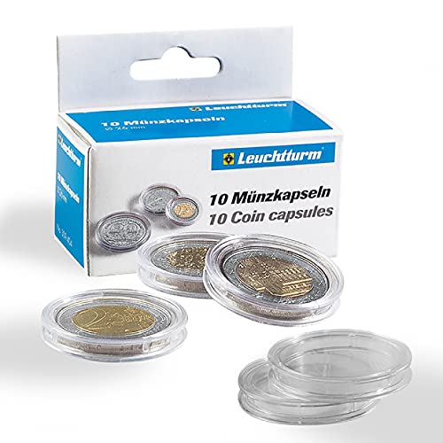 Leuchtturm 310706 Coin Capsules Inner Diameter 24.5 Mm