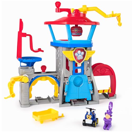 Paw Patrol Air Rescue, Set Di Gioco Pup Squad Aeroporto Di Adventure Bay Con Veicolo Giocattolo Di Chase E Lanciatore Di Veicoli Paw, Giocattoli Per B