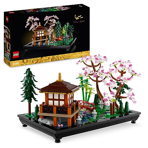 Lego 10315 Icons Il Giardino Tranquillo, Kit Giardino Botanico Zen Per Adulti Con Fiori Di Loto, Regalo Per Donna E Uomo Fan Del Giardinaggio Giappone