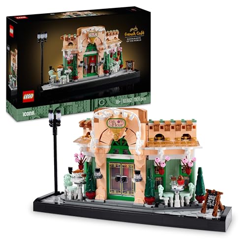 Lego Icons Café Francese - Kit Modellismo Fai Da Te Per Adulti Da Collezione - Casa In Miniatura Progettata Come Decorazione Per Salotto, Casa O Uffic
