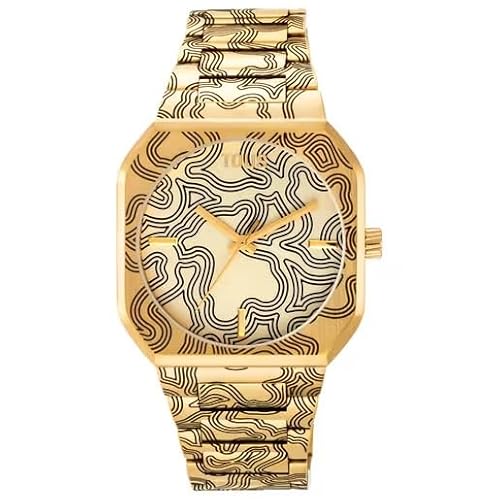 Tous Orologio Analogico Con Bracciale In Acciaio Placcato Oro Lit, Oro, Moderno