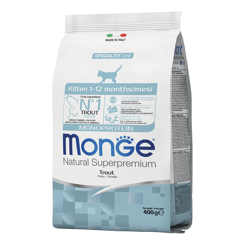 Monge natural superpremium kitten monoprotein con trota - 1,5 kg - cibo monoproteico gatto - spedizione gratis 1° ordine + scegli lo sconto bzr5 / bzr