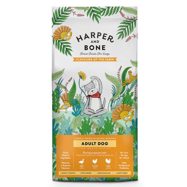 Harper and bone adult medium/large flavours of the farm - 12 kg - spedizione gratis 1° ordine + scegli lo sconto bzr5 / bzr20